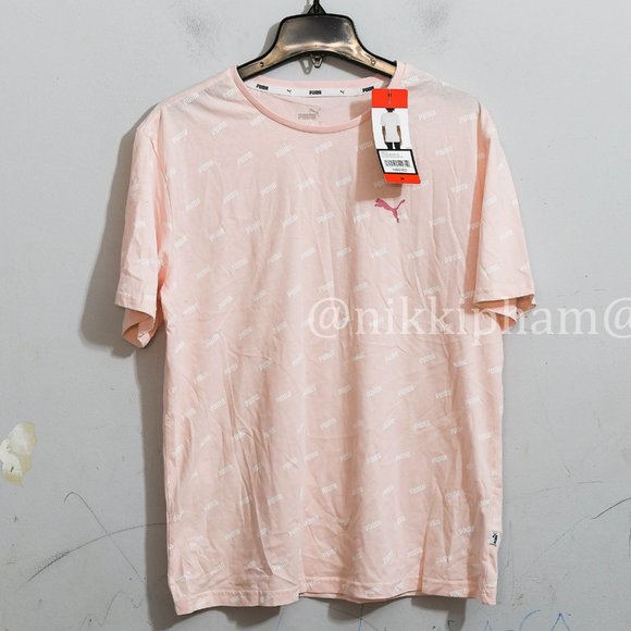 Puma Ladies' Boyfriend Logo Tee  in PInk - Picture 2 of 5